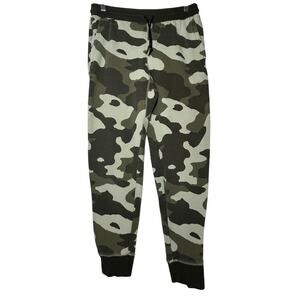 All In Motion Men's Green Camo Cuffed Ankle Athletic Pants Regular Size S